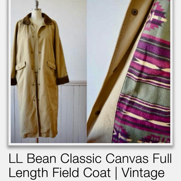 L.L. Bean Jackets & Blazers - LL Bean Long Vintage Chore Jacket! Warm inner lining